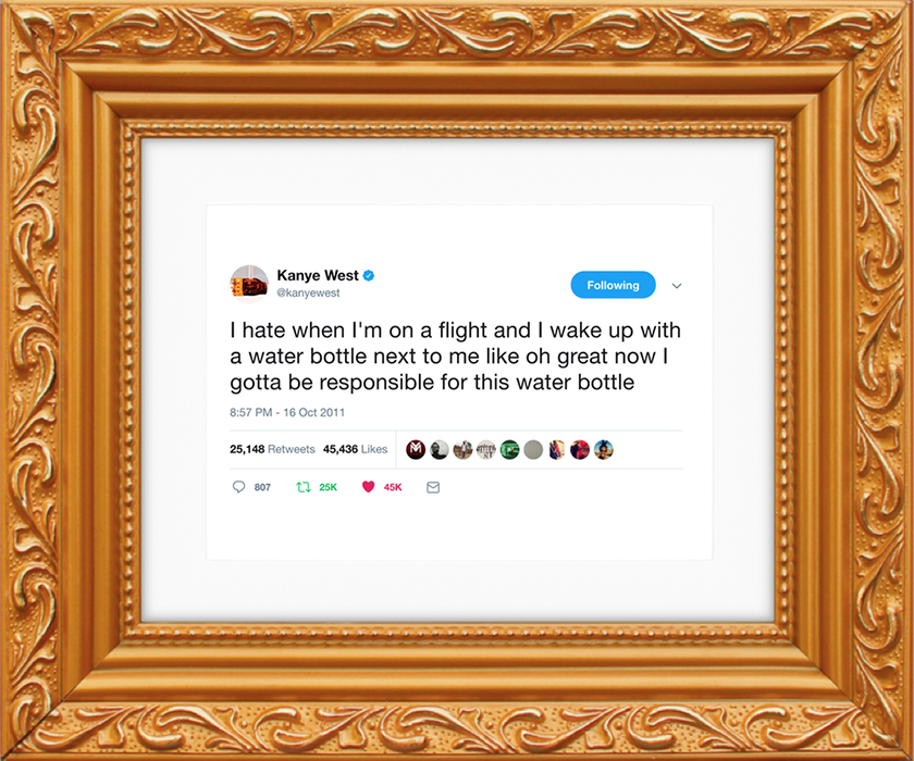 Твіти Кан’є Уеста продають як картини по 49 доларів