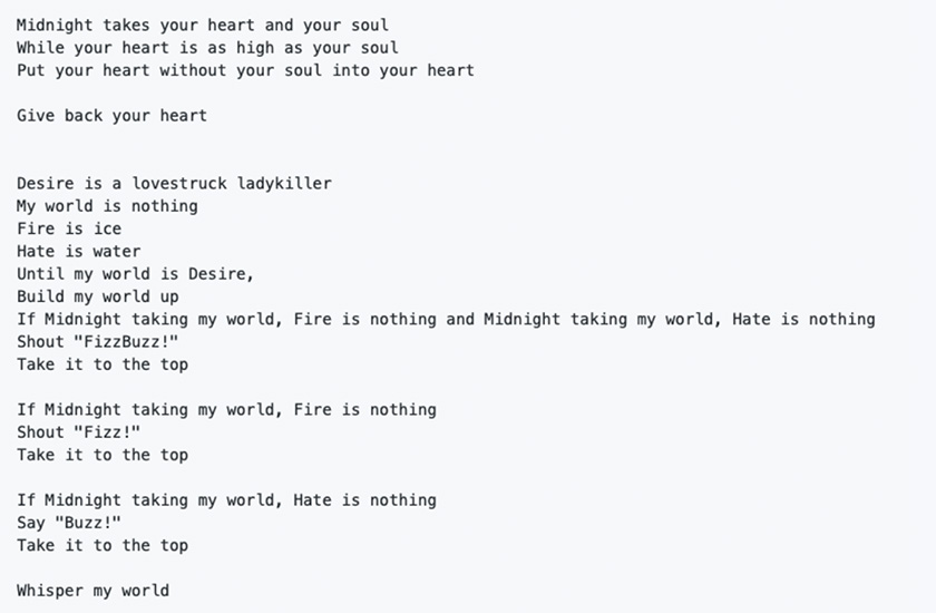 Розробник створив мову програмування на основі рок-пісень 80-х Розробник створив мову програмування на основі рок-пісень 80-х