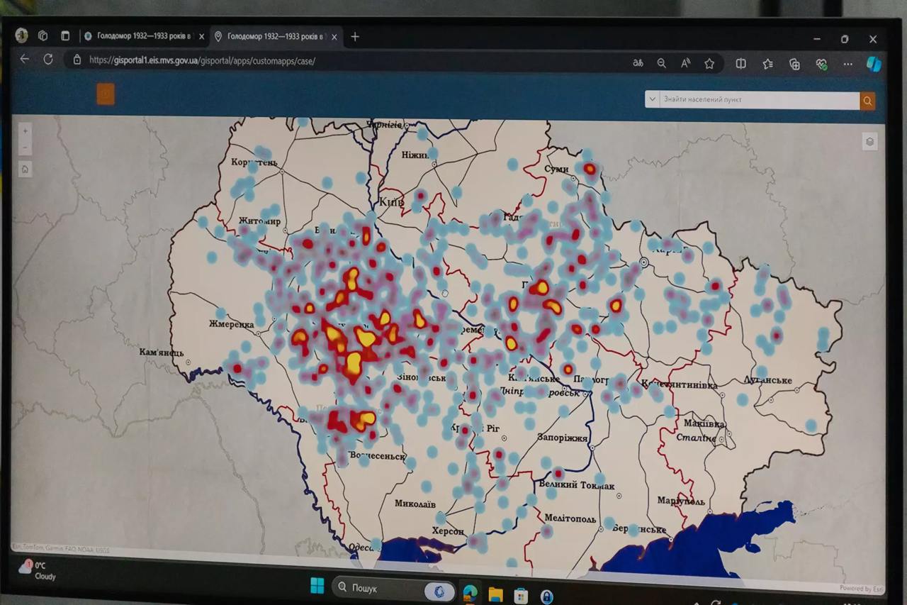 Створили онлайн-мапу з кримінальними справами-свідченнями Голодомору